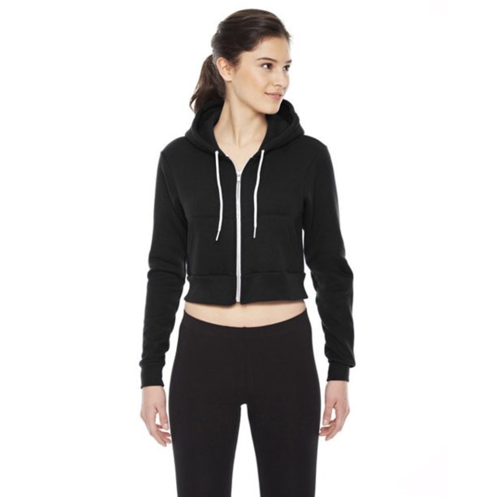 American apparel cropped zip up hoodie like new condition
